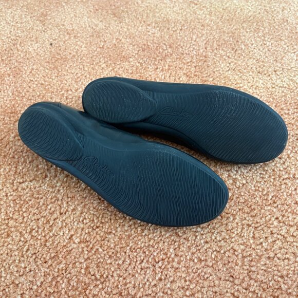 Soft Collection By Clarks Sara Willow Black Leather Flats Slip-On Shoes 9 M - Picture 14 of 16